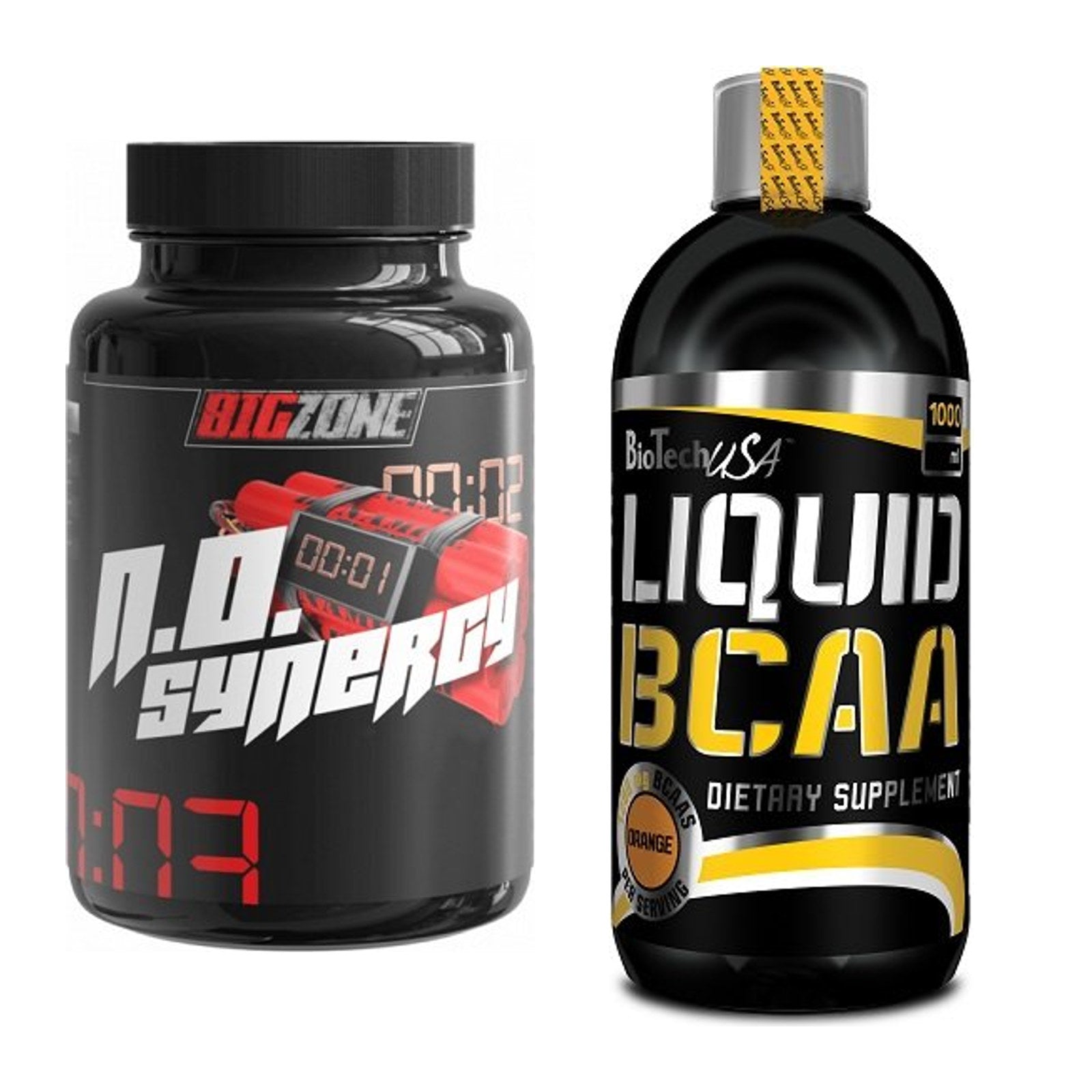 Trainings-Set: Big Zone N.O Synergy + BioTech Liquid BCAA – alle enthaltenen Artikel