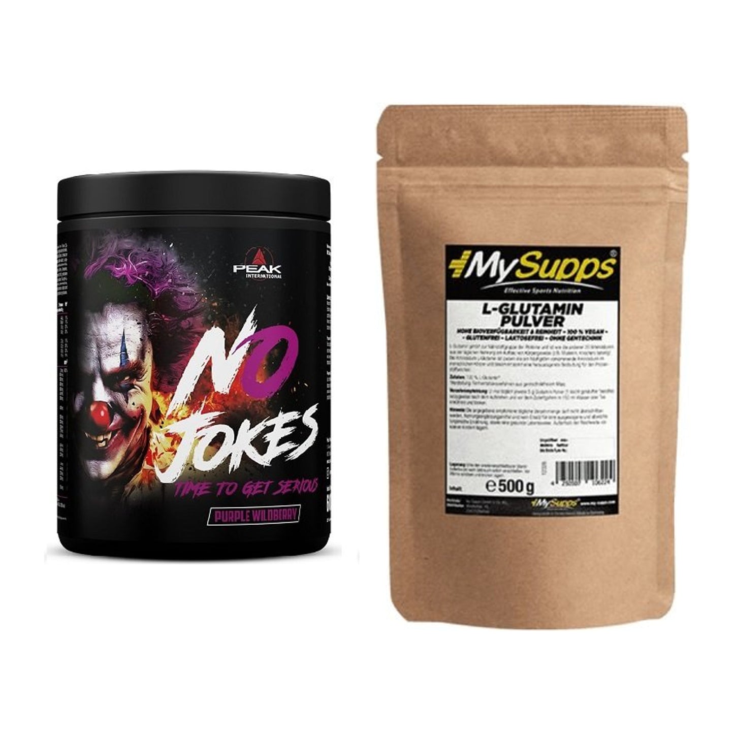 Trainings-Set: Peak No Jokes + MySupps Glutamine – alle enthaltenen Artikel