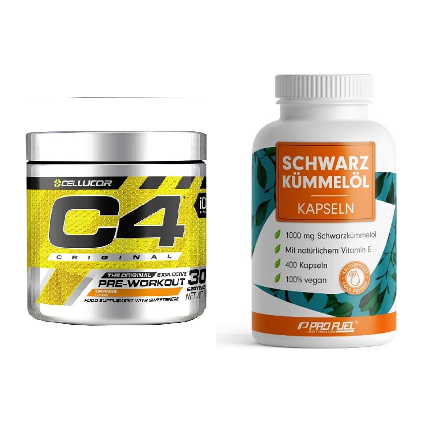 Trainings-Set: Cellucor C4 Original 30Serv. + ProFuel Schwarzkümmelöl – alle enthaltenen Artikel