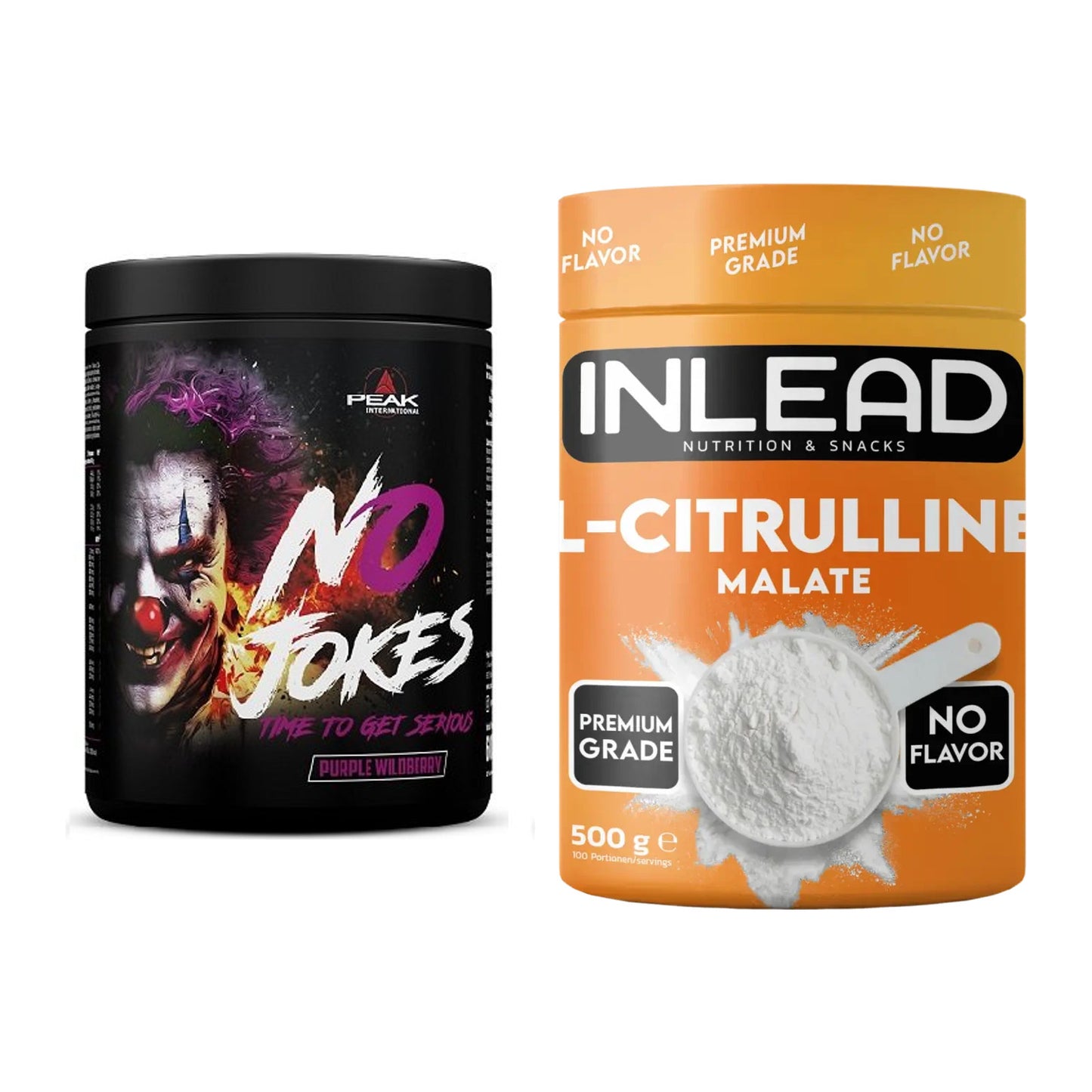Σετ προπόνησης: Peak No Jokes + INLEAD L-Citrulline Malate 2:1 - περιλαμβάνονται όλα τα είδη