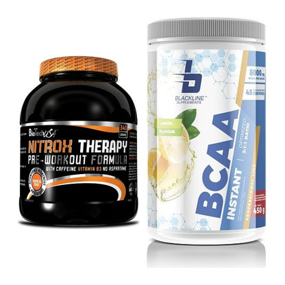 Trainings-Set: BioTech NitroX Therapy + Blackline Supplements BCAA – alle enthaltenen Artikel