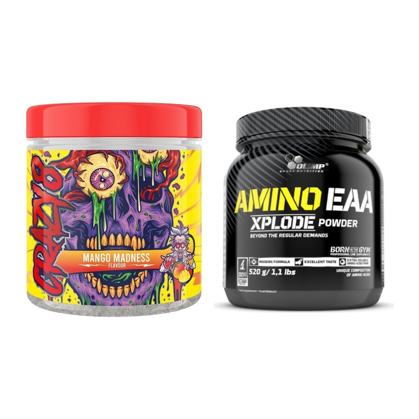 Trainings-Set: Swedish Supplements Crazy + Olimp Amino EAA Xplode – alle enthaltenen Artikel
