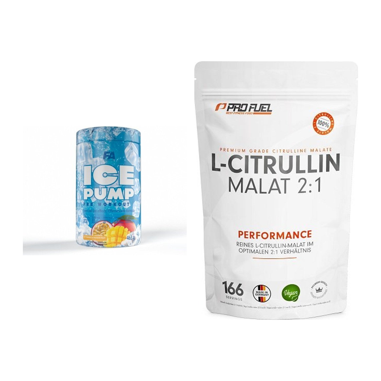 Trainings-Set: FA Nutrition ICE Pump + ProFuel L-Citrullin Malat – alle enthaltenen Artikel