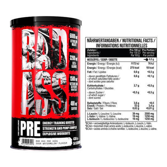 Trainings-Set: BAD ASS Pre + MST BCAA Zero – alle enthaltenen Artikel