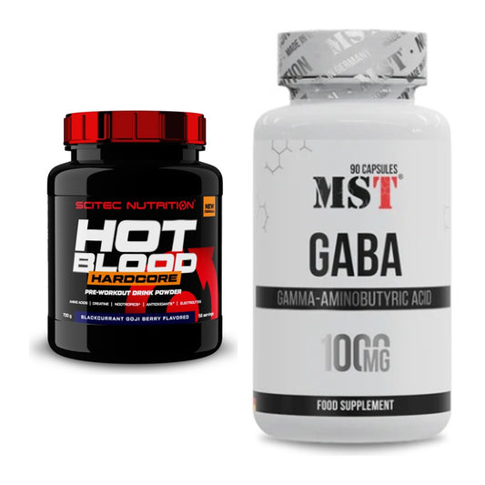Trainings-Set: Scitec Hot Blood Hardcore + MST GABA 1000mg – alle enthaltenen Artikel