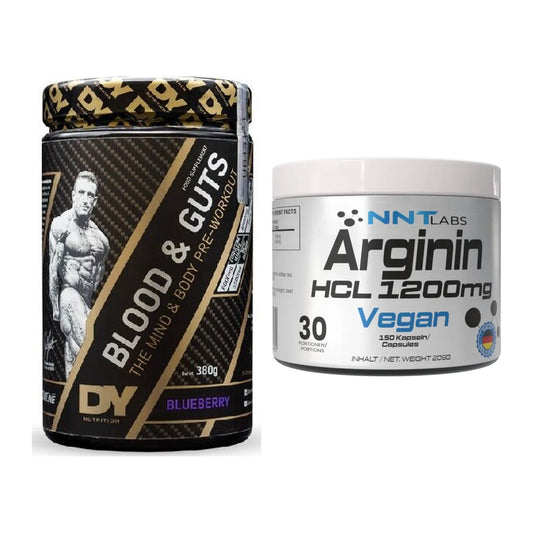 Trainings-Set: DY Nutrition Blood&Guts + NNT Arginin HCL 1200 mg – alle enthaltenen Artikel
