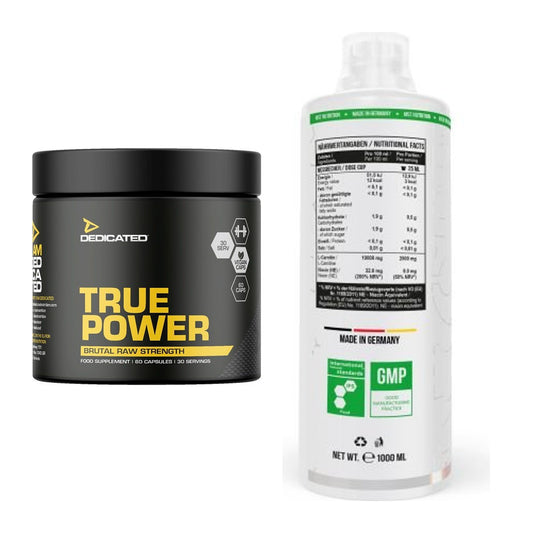 Trainings-Set: Dedicated True Power + MST L-Carnitine 100.000 (1000ml) – alle enthaltenen Artikel