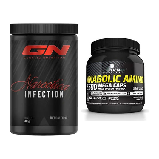 Træningssæt: GN Narcotica Infection + Olimp Anabolic Amino 5500 Mega - alle varer inkluderet