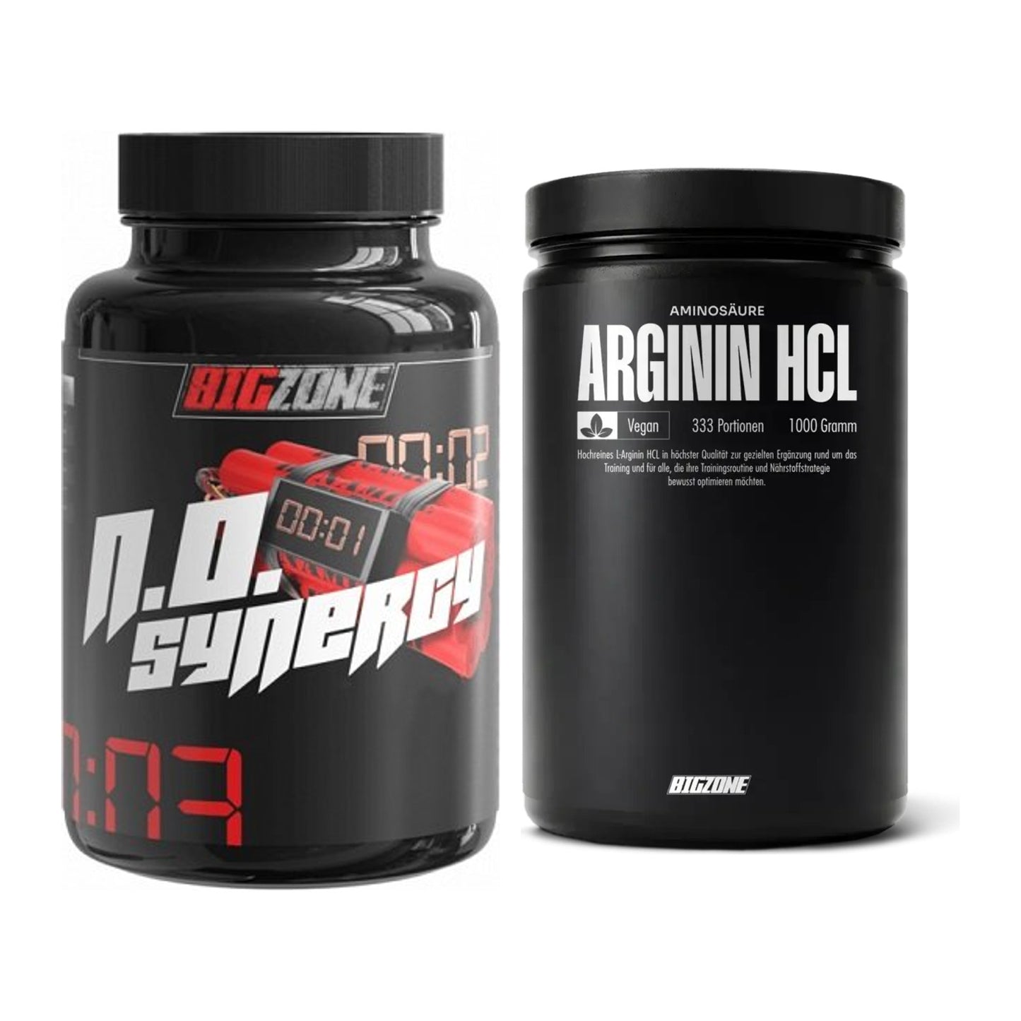 Trainings-Set: Big Zone N.O Synergy + Big Zone L-Arginin – alle enthaltenen Artikel