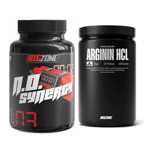 Trainings-Set: Big Zone N.O Synergy + Big Zone L-Arginin – alle enthaltenen Artikel