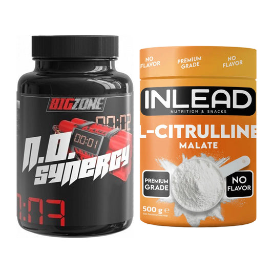 Træningssæt: Big Zone N.O Synergy + INLEAD L-Citrulline Malate 2:1 - alle varer inkluderet
