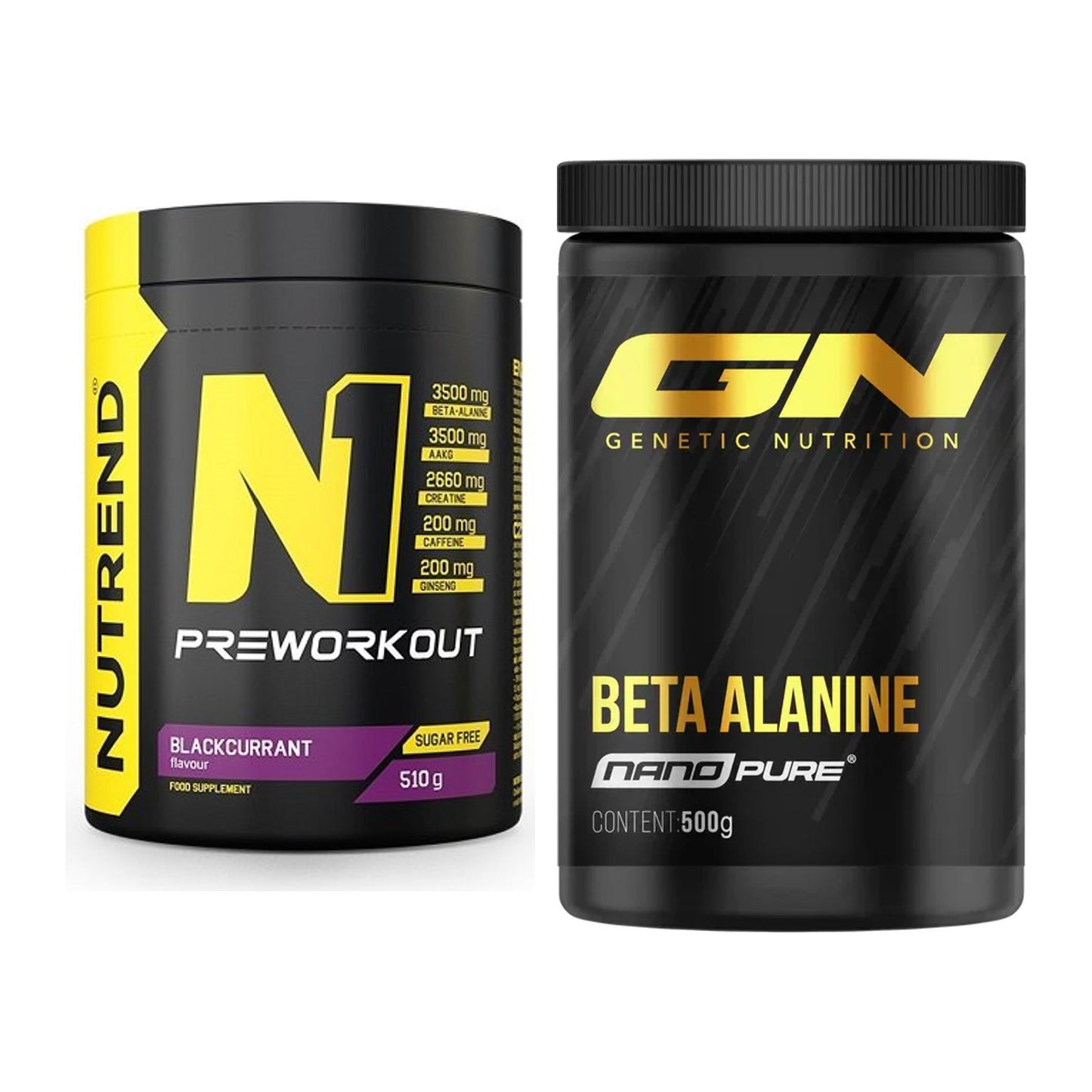 Trainings-Set: Nutrend N1 Preworkout + GN Nano Beta Alanine – alle enthaltenen Artikel