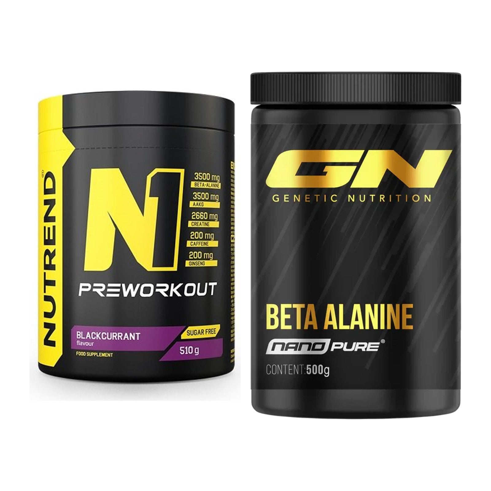 Trainings-Set: Nutrend N1 Preworkout + GN Nano Beta Alanine – alle enthaltenen Artikel