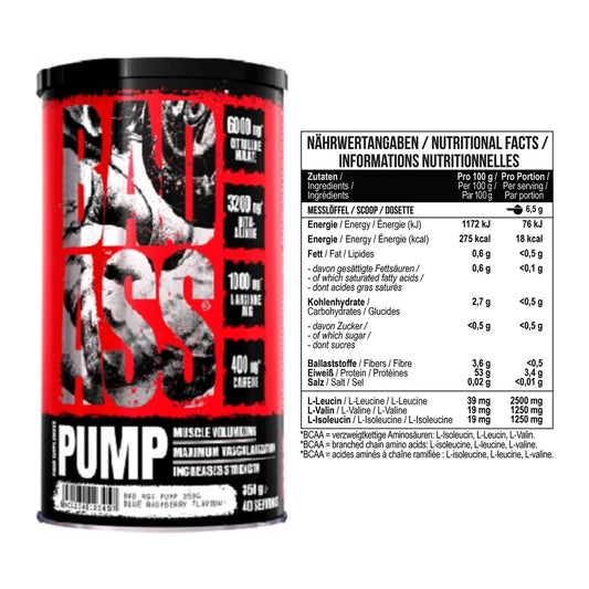 Trainings-Set: BAD ASS Pump + MST BCAA Zero – alle enthaltenen Artikel