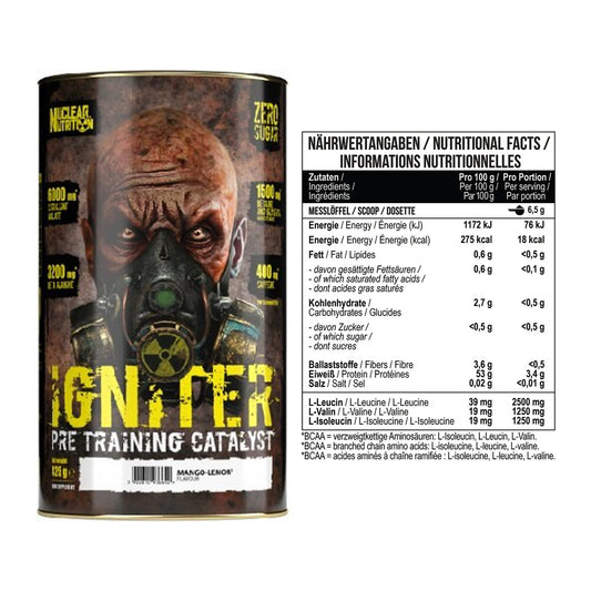 Trainings-Set: Nuclear Nutrition IGNITER Booster + MST BCAA Zero – alle enthaltenen Artikel