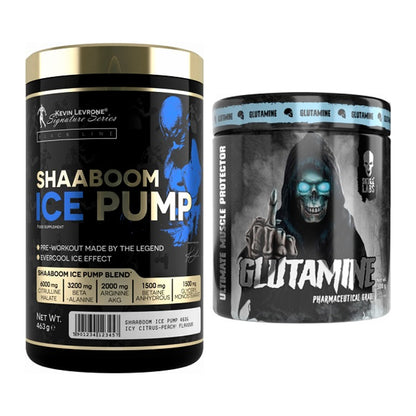 Trainings-Set: Kevin Levrone Shaaboom Ice Pump + Skull Labs Glutamine – alle enthaltenen Artikel