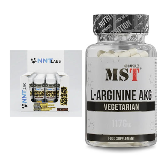 Trainings-Set: NNT Extreme Black Edition + MST Arginin AAKG 1178mg – alle enthaltenen Artikel