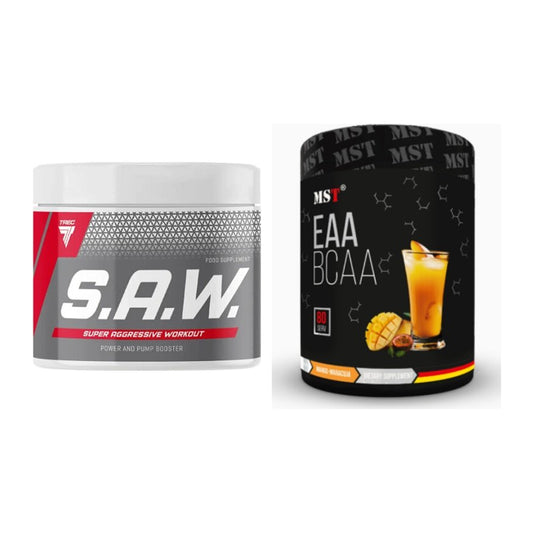 Trainings-Set: Trec Nutrition SAW Booster + MST EAA & BCAA – alle enthaltenen Artikel