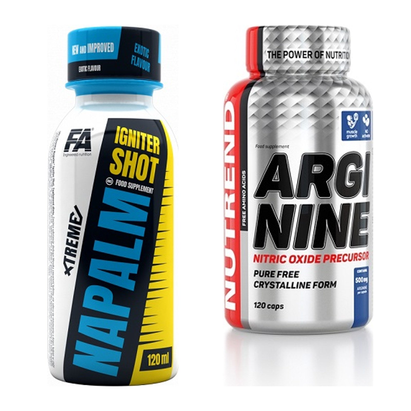 Trainings-Set: FA Nutrition Xtreme Napalm Igniter + Nutrend Arginine – alle enthaltenen Artikel