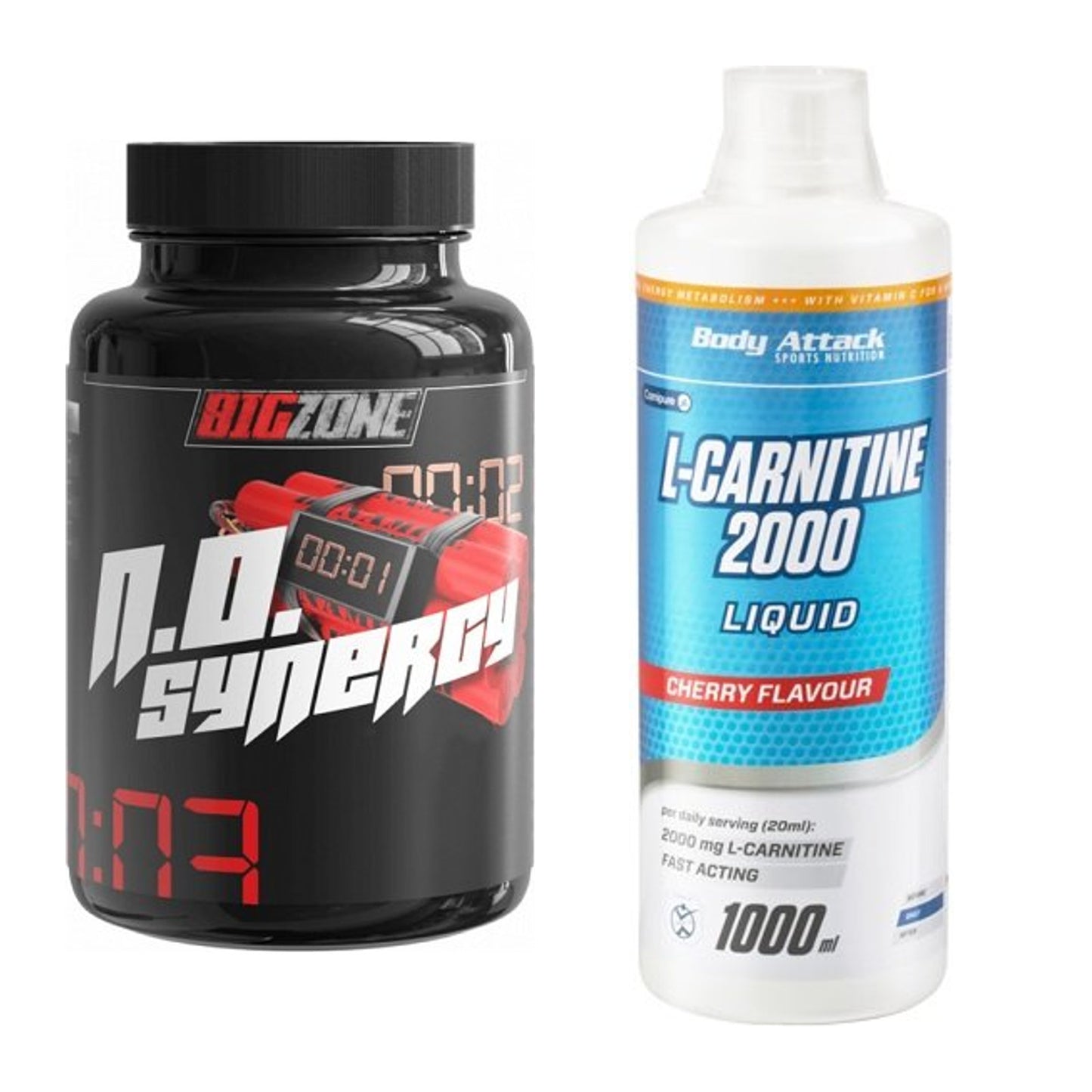 Trainings-Set: Big Zone N.O Synergy + Body Attack L-Carnitine Liquid – alle enthaltenen Artikel