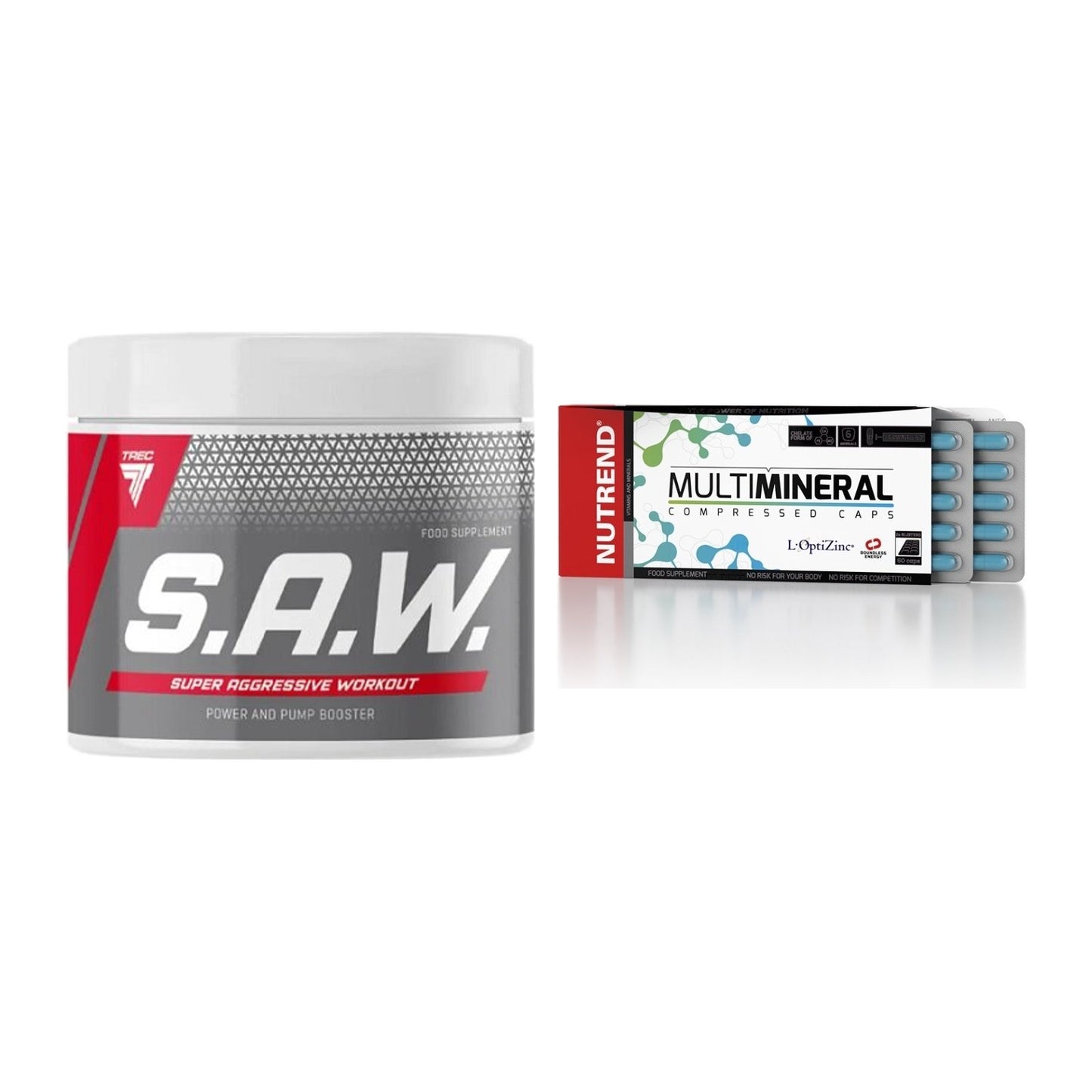 Trainings-Set: Trec Nutrition SAW Booster + Nutrend Multimineral – alle enthaltenen Artikel