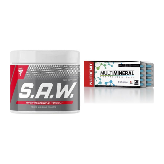 Trainings-Set: Trec Nutrition SAW Booster + Nutrend Multimineral – alle enthaltenen Artikel