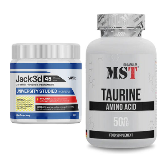 Trainings-Set: USP Labs Jack3d 45 Serv. + MST Taurine – alle enthaltenen Artikel