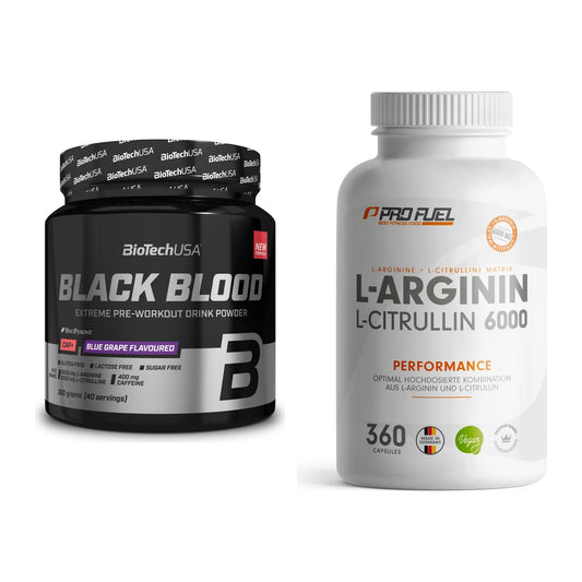 Trainings-Set: BioTech Black Blood CAF + ProFuel L-Arginin – alle enthaltenen Artikel