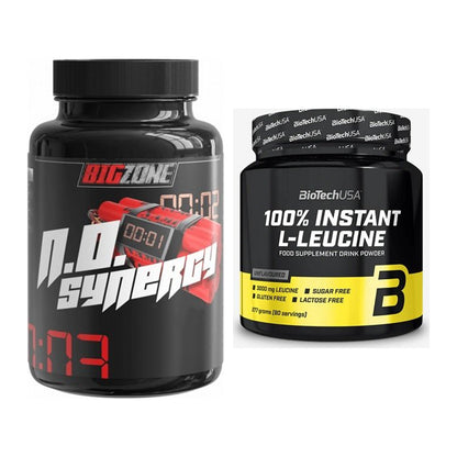 Trainings-Set: Big Zone N.O Synergy + BioTech 100% Instant L-Leucine – alle enthaltenen Artikel