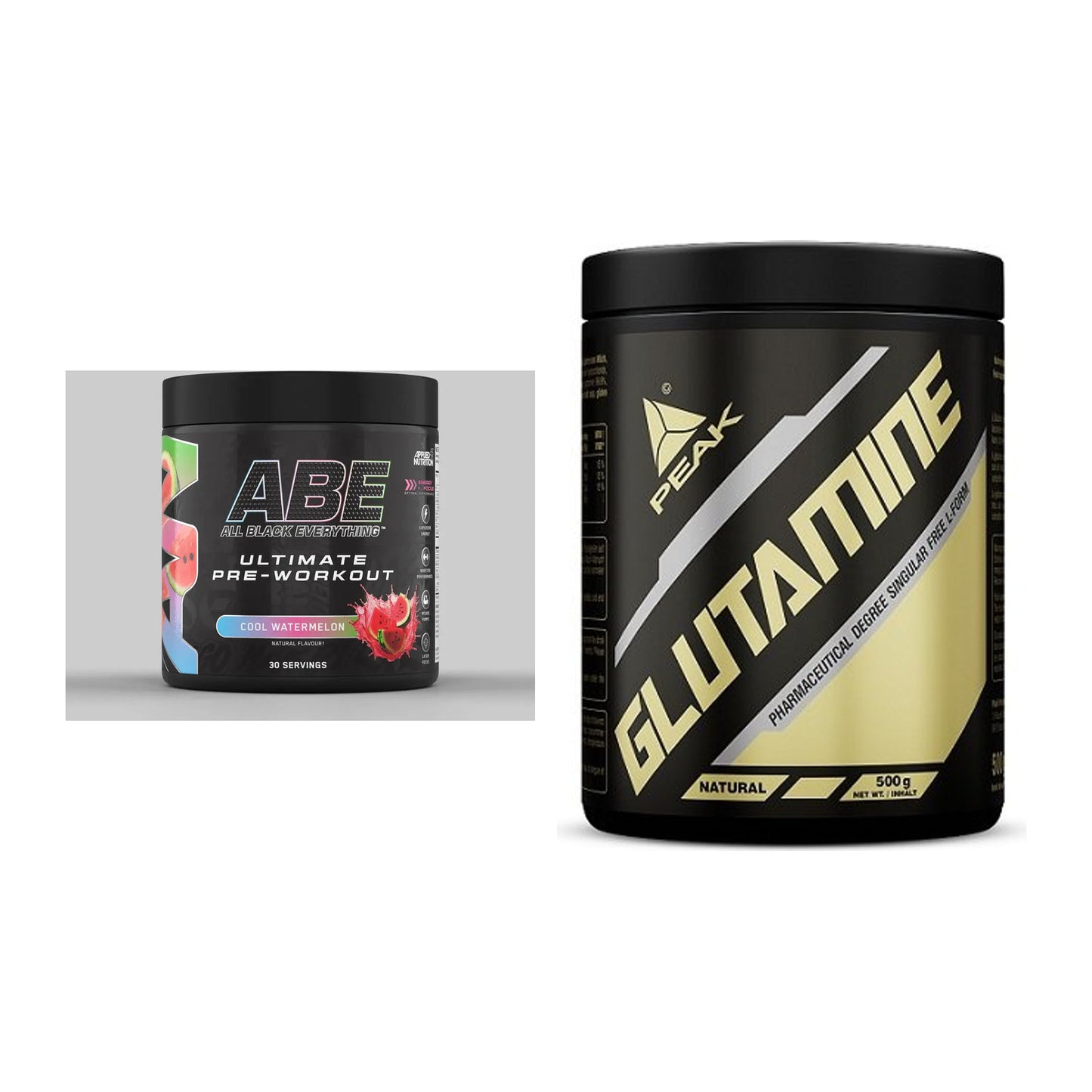 Trainings-Set: Applied Nutrition A.B.E Ultimate + Peak Glutamin – alle enthaltenen Artikel