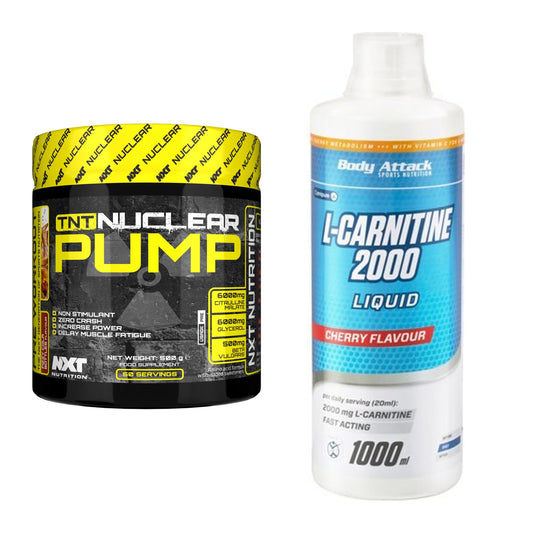 Trainings-Set: NXT Nutrition TNT Nuclear + Body Attack L-Carnitine – alle enthaltenen Artikel
