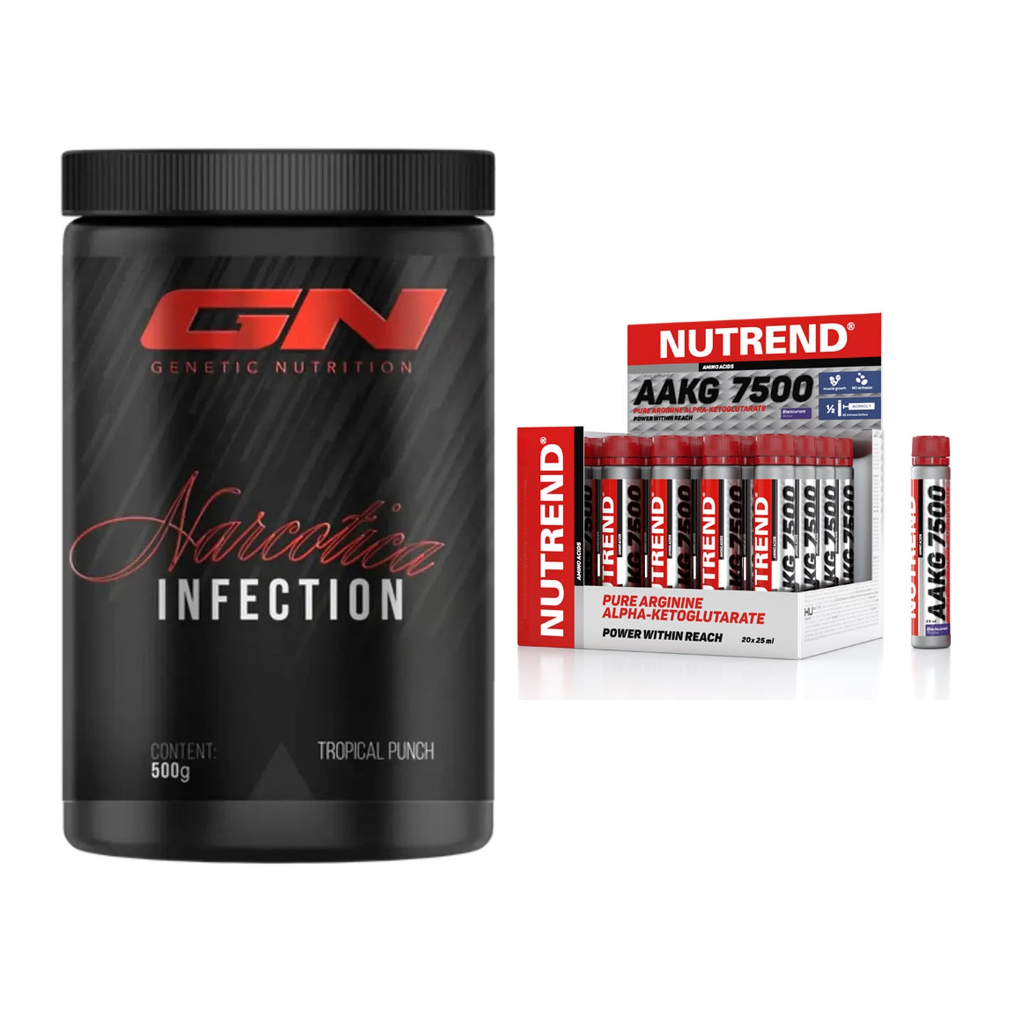 Trainings-Set: GN Narcotica Infection + Nutrend AAKG 7500 Shots – alle enthaltenen Artikel