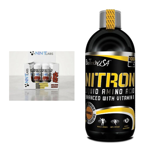 Trainings-Set: NNT Extreme Pump Shot + BioTech Liquid Amino – alle enthaltenen Artikel