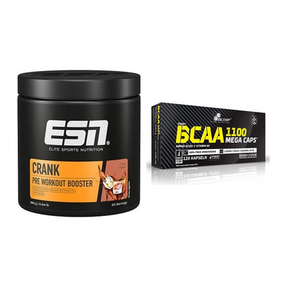 Trainings-Set: ESN Crank Booster + Olimp BCAA Mega Caps – alle enthaltenen Artikel