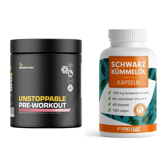 Trainings-Set: Dedicated Unstoppable + ProFuel Schwarzkümmelöl – alle enthaltenen Artikel