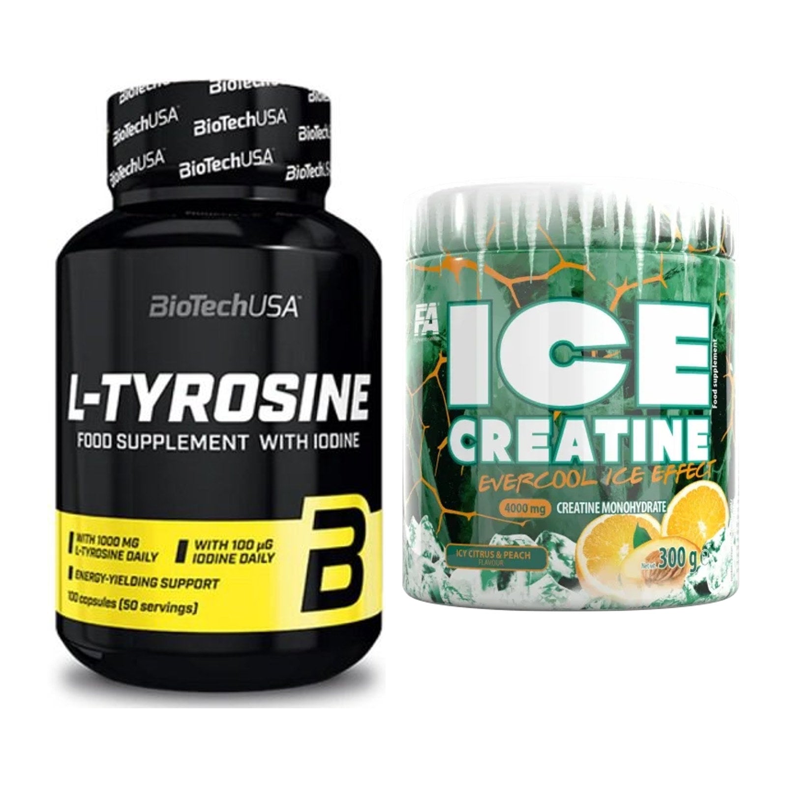 Trainings-Set: BioTech Tyrosine + FA Nutrition ICE Creatine – alle enthaltenen Artikel
