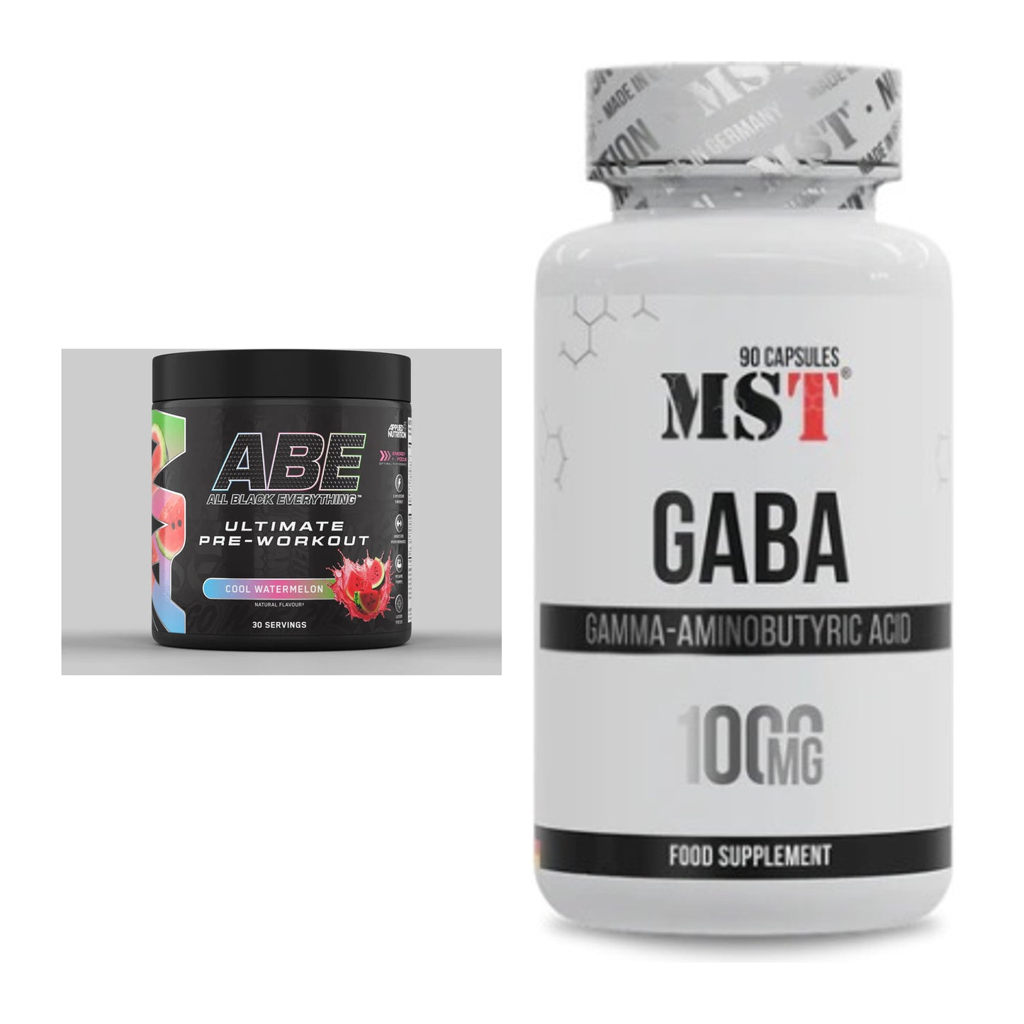 Trainings-Set: Applied Nutrition A.B.E Ultimate + MST GABA 1000mg – alle enthaltenen Artikel