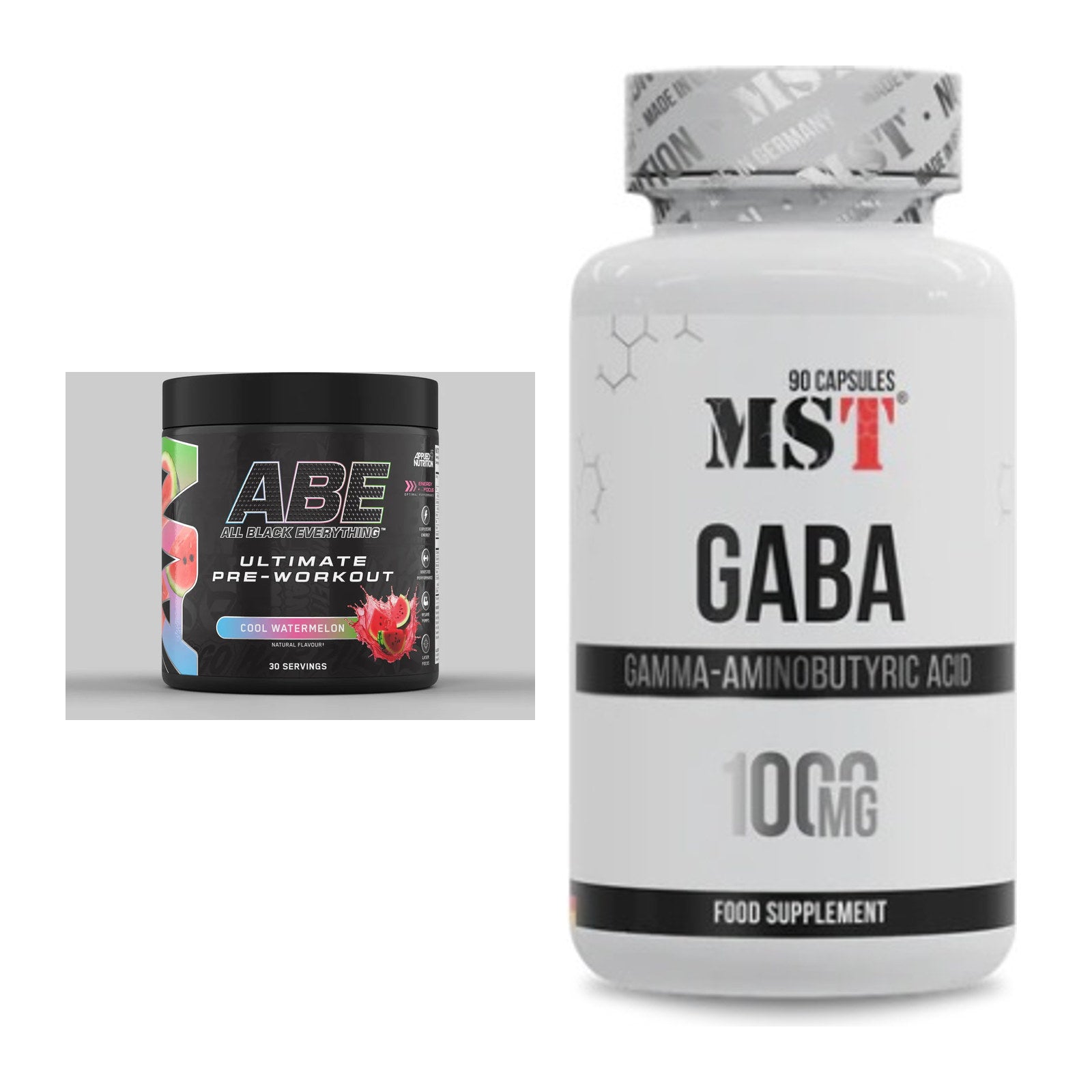 Trainings-Set: Applied Nutrition A.B.E Ultimate + MST GABA 1000mg – alle enthaltenen Artikel