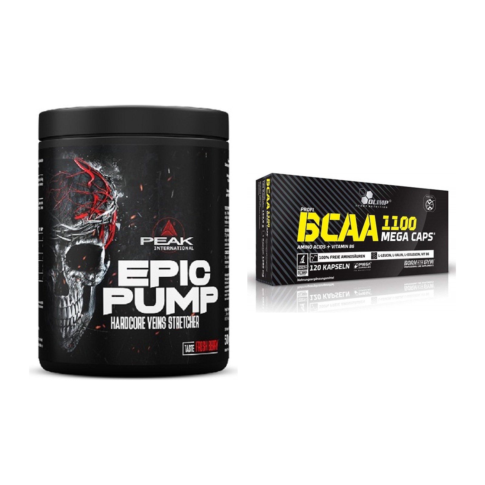 Trainings-Set: Peak EPIC Pump + Olimp BCAA Mega Caps – alle enthaltenen Artikel
