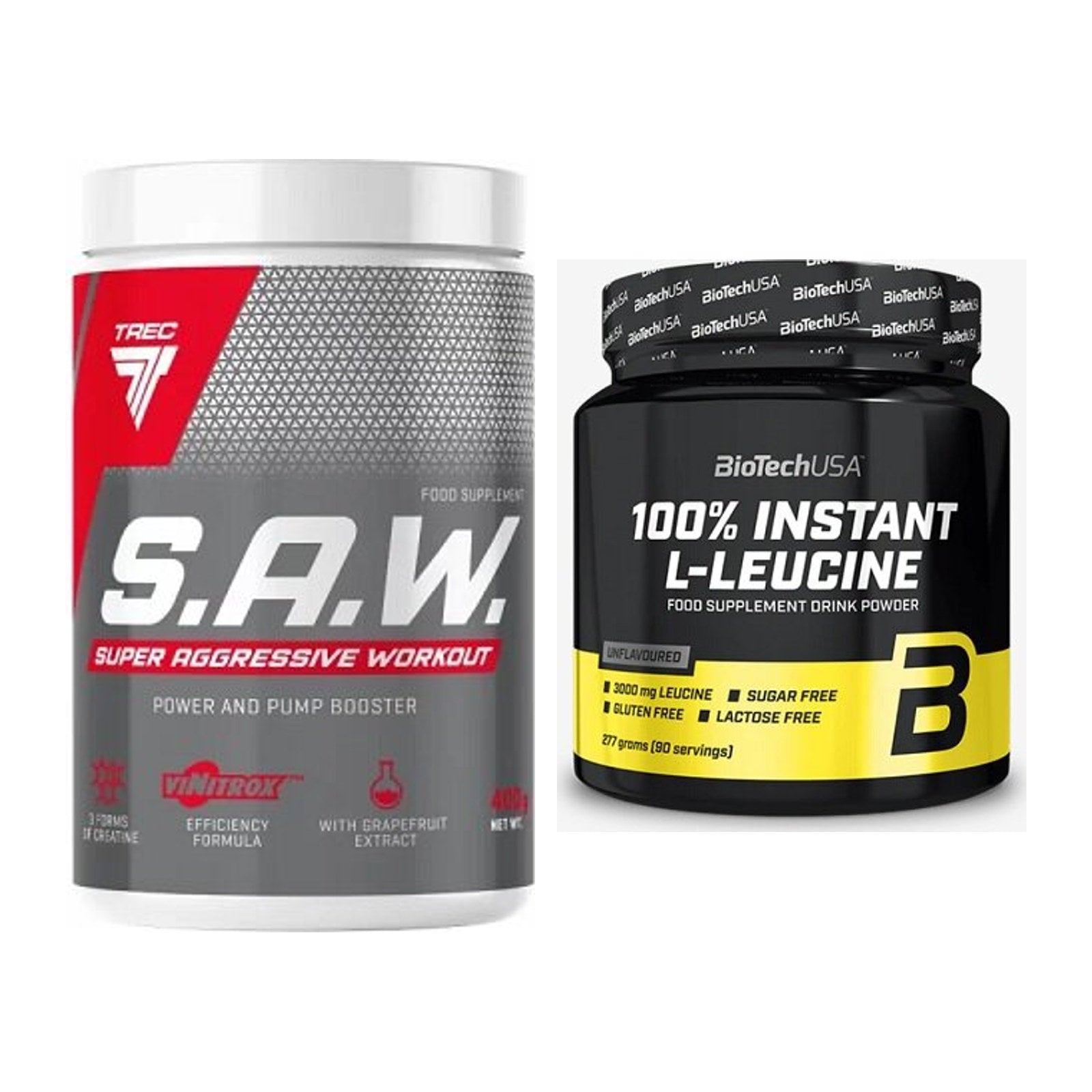 Trainings-Set: Trec Nutrition SAW Booster + BioTech 100% Instant – alle enthaltenen Artikel