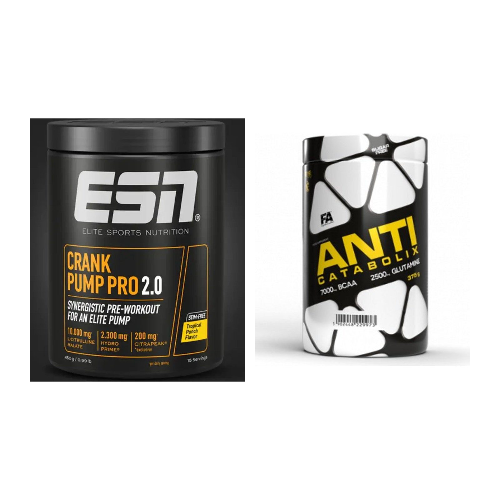 Trainings-Set: ESN Crank Pump Pro 2.0 + FA Nutrition Anticatabolix – alle enthaltenen Artikel