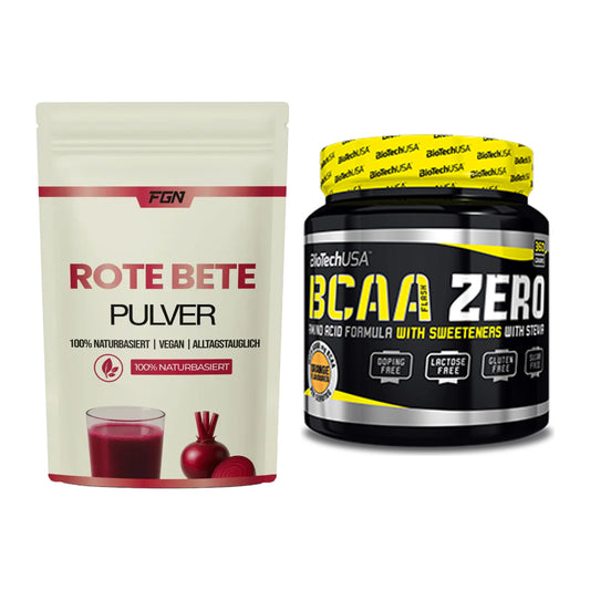 Trainings-Set: FGN Rote Beete Pulver + BioTech BCAA Zero – alle enthaltenen Artikel