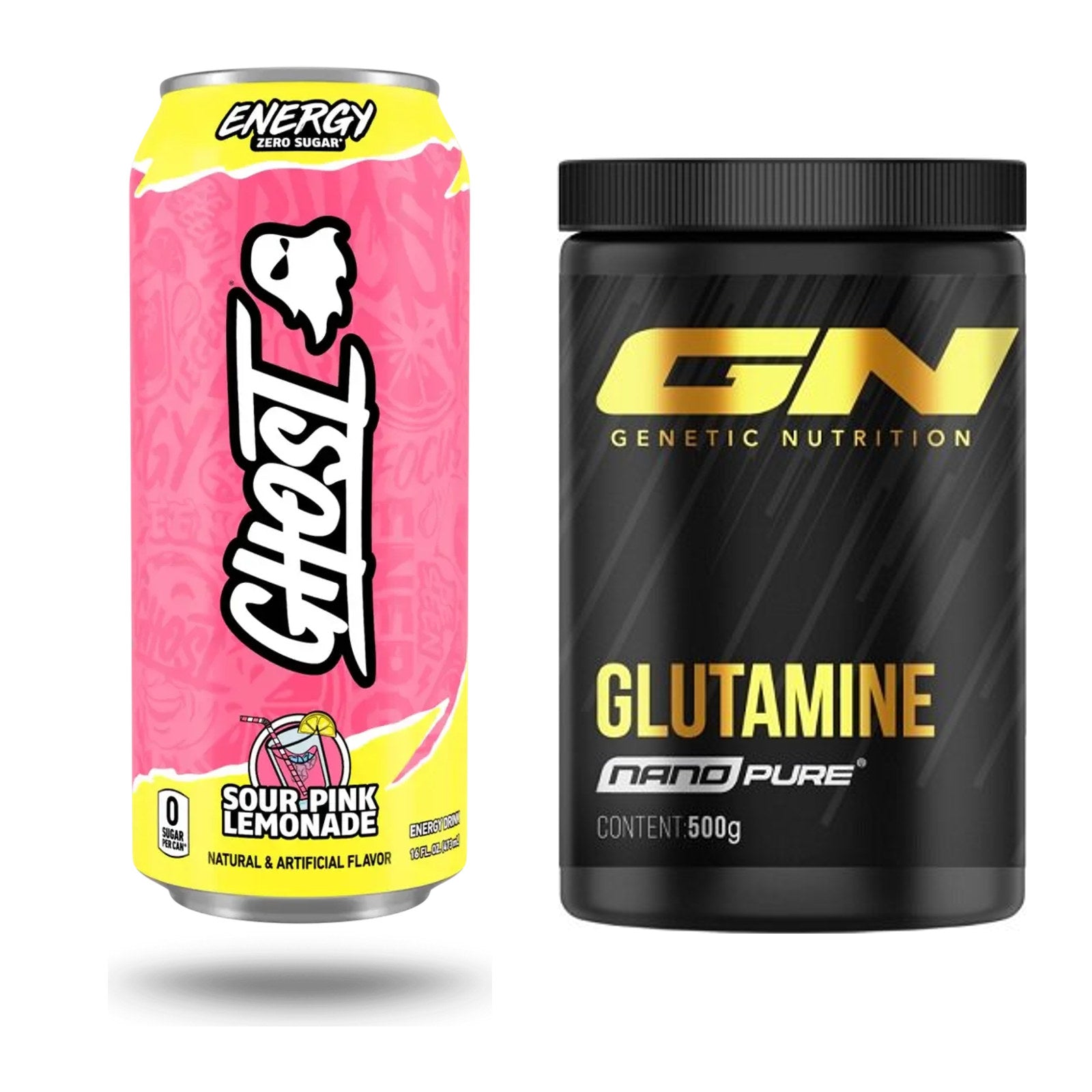 Trainings-Set: Ghost Energy + GN Nano Pure Glutamine – alle enthaltenen Artikel