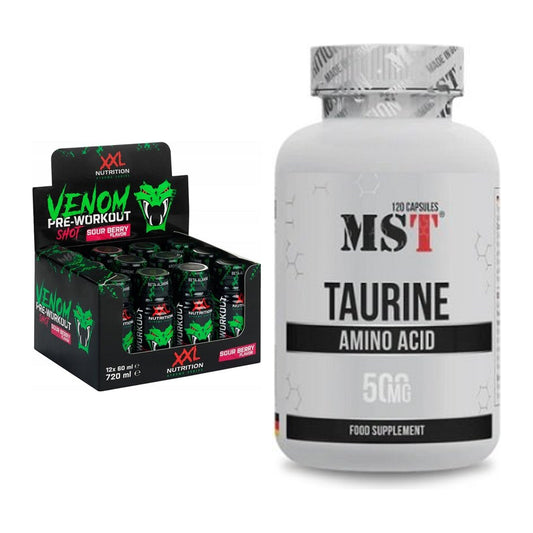 Trainings-Set: XXL Nutrition Venom Shot + MST Taurine – alle enthaltenen Artikel