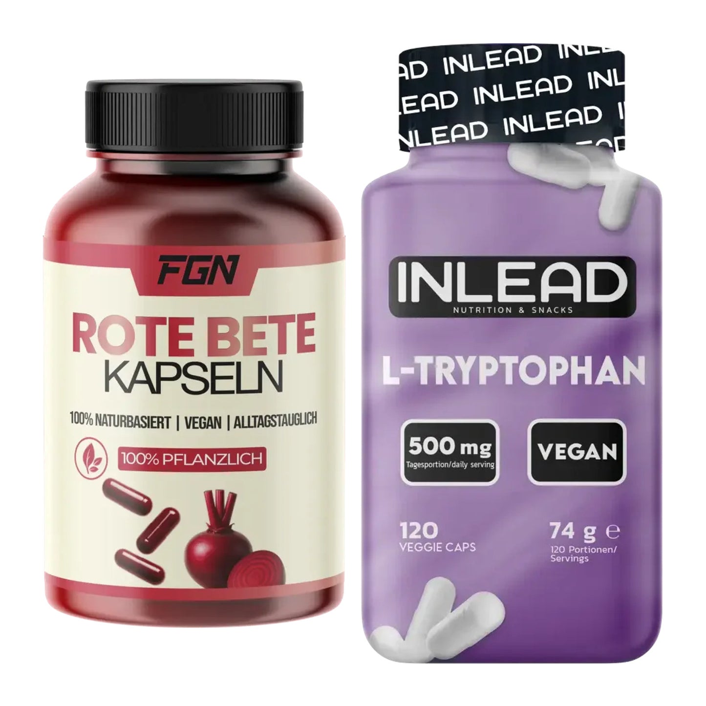 Σετ προπόνησης: παντζάρι FGN + INLEAD L-τρυπτοφάνη 500 mg – περιλαμβάνονται όλα τα είδη