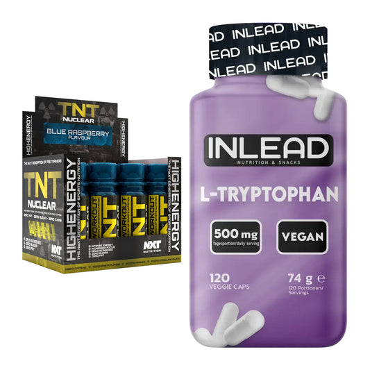 Trainings-Set: NXT Nutrition TNT Nuclear + INLEAD L-Tryptophan 500mg – alle enthaltenen Artikel