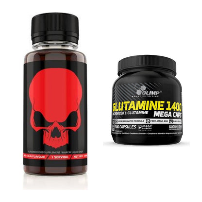 Trainings-Set: Genius Nutrition Warcry + Olimp L-Glutamine Mega – alle enthaltenen Artikel