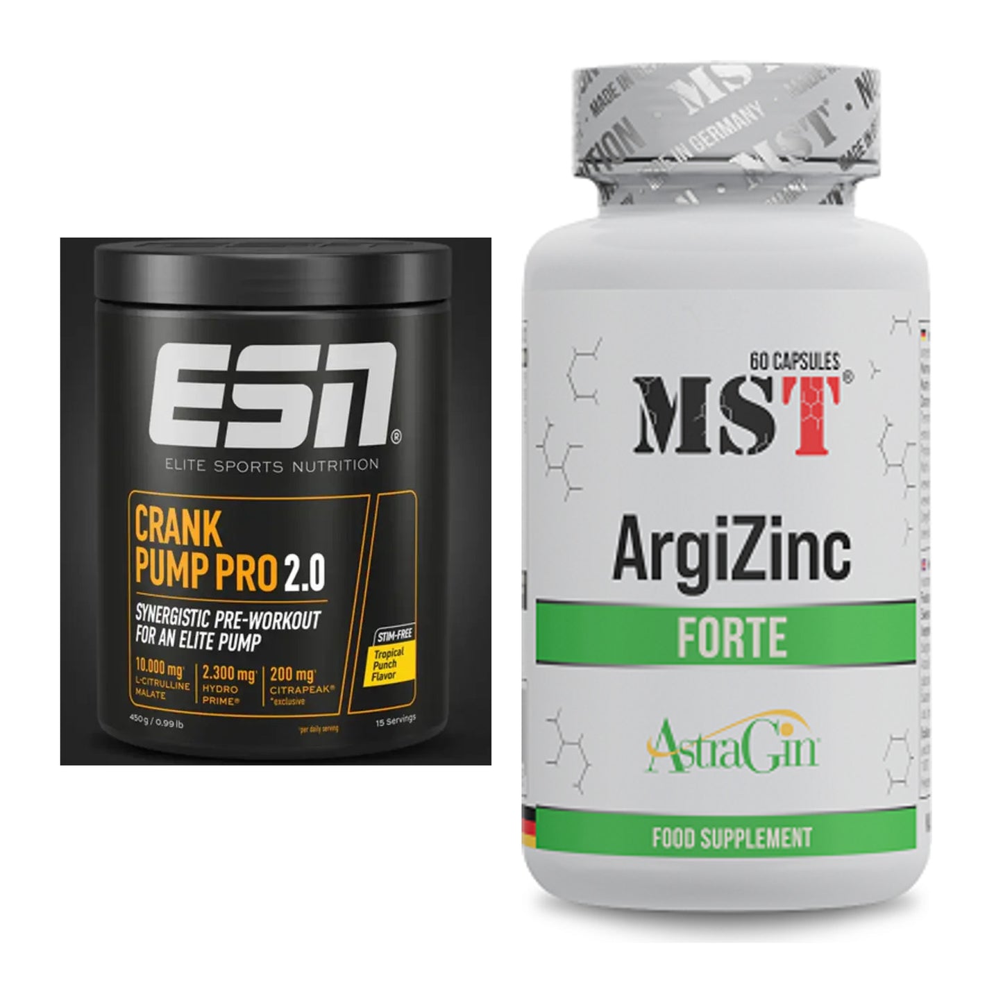 Trainings-Set: ESN Crank Pump Pro 2.0 + MST ArgiZinc Forte – alle enthaltenen Artikel