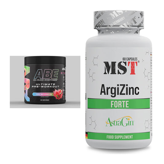 Trainings-Set: Applied Nutrition A.B.E Ultimate + MST ArgiZinc Forte – alle enthaltenen Artikel