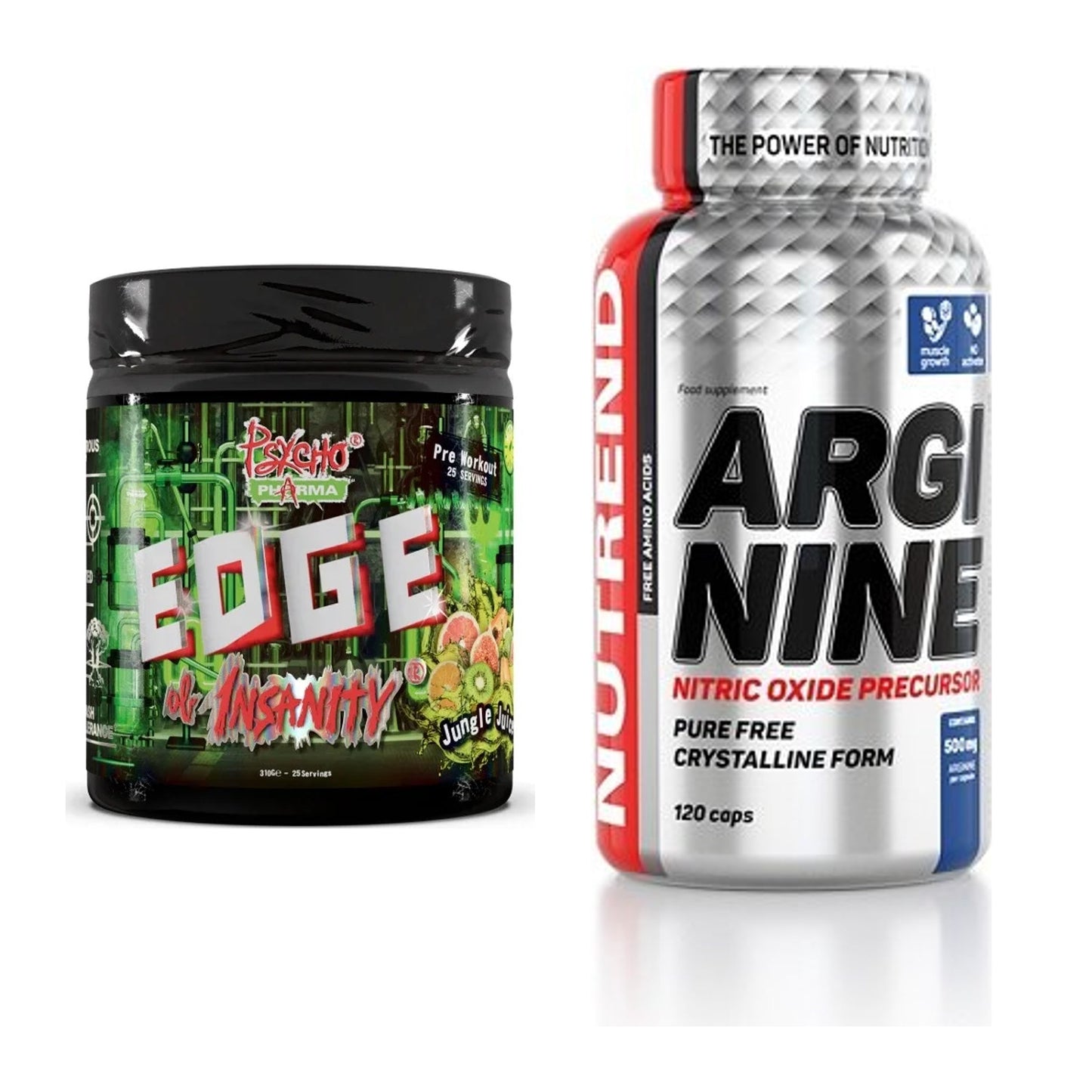 Trainings-Set: Psycho Pharma Edge of Insanity + Nutrend Arginine – alle enthaltenen Artikel